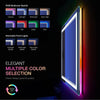 Eifanf W84 x H32" Square Bathroom Shatterproof Wall-Mounted mirror with lights Silver L001AC18181RGB
