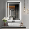 Eifanf W20 x H28" Square LED Bathroom Mirror Anti-fog 3 Color,Silver L001AC5070