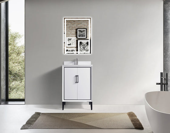 Eifanf 24"x22"x35" Cabinet with Doors Over The Toilet Storage for Bathroom Eifanf4-24WHT