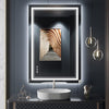 Eifanf W24 x H36" Square LED mirror for bathroom wall mounted,3 Colors,Silver L001AC6090