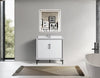 Eifanf 36"x22"x35" Bathroom  Cabinet with Large Space Eifanf4-36WHT