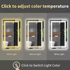 Eifanf W40 x H24" Square Bathroom Led Mirror 3 Color,Silver L001AC10060