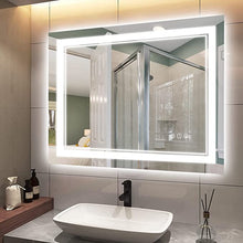  Eifanf W40 x H24" Square Bathroom Led Mirror 3 Color,Silver L001AC10060