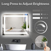 Eifanf W36 x H30" Square Bathroom mirror with lights Silver L001AC9076