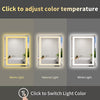 Eifanf W36 x H30" Square Bathroom mirror with lights Silver L001AC9076