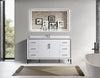 Eifanf 60"x22"x35" Cabinet Storage with Doors and Shelf Cottage Collection Wall Cabinet Eifanf4-60SWHT