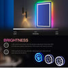 Eifanf W20 x H28" Square LED bathroom mirror with lights RGB Color Changing Silver L001AC7050RGB