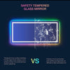 Eifanf W84 x H32" Square Bathroom Shatterproof Wall-Mounted mirror with lights Silver L001AC18181RGB