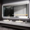 Eifanf W60 x H36" Square LED light mirror, Bathroom mirror with lights Silver L001B15090