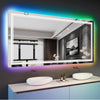 Eifanf W72 x H36" Square Wall mirror with lights Vanity Mirror,Silver L001AC213801RGB