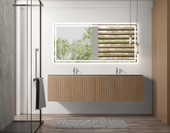 Eifanf 72"x19 3/4"x20" Over Toilet Storage Cabinet with Doors Eifanf5-72D