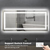 Eifanf W60 x H40" Square LED Mirror for Bathroom, wall mounted, 3 Colors,Silver L001B150100