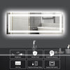 Eifanf W77 x H36" Square Bathroom Wall-Mounted Led mirror with lights Silver L001B19590