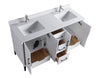 Eifanf 60"x22"x35" Cabinet for Bathroom with Large Space Eifanf4-60DWHT