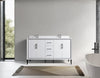 Eifanf 60"x22"x35" Cabinet for Bathroom with Large Space Eifanf4-60DWHT