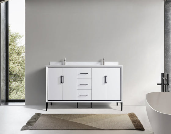 Eifanf 60"x22"x35" Cabinet for Bathroom with Large Space Eifanf4-60DWHT