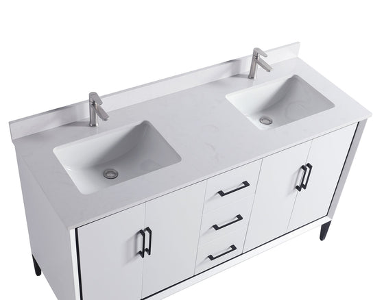 Eifanf 60"x22"x35" Cabinet for Bathroom with Large Space Eifanf4-60DWHT