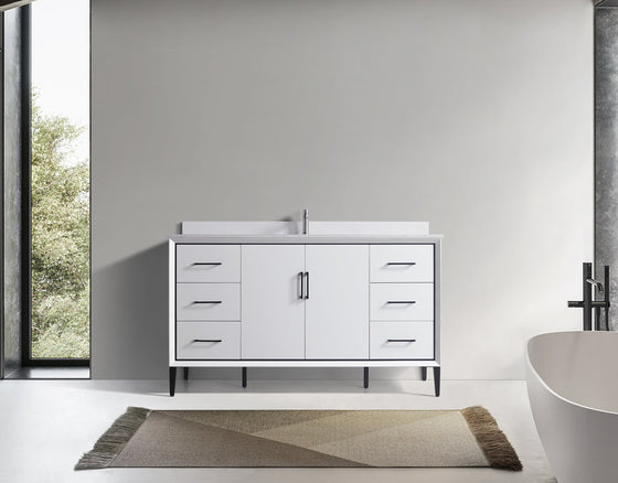 Eifanf 60"x22"x35" Cabinet Storage with Doors and Shelf Cottage Collection Wall Cabinet Eifanf4-60SWHT