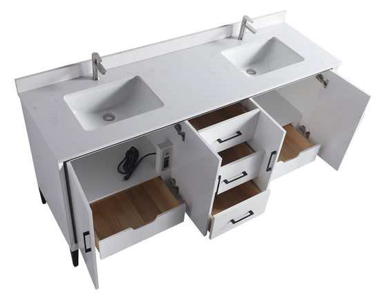 Eifanf 72"x22"x35" Over The Toilet Bathroom Storage Cabinet for Bathroom Eifanf4-72DWHT