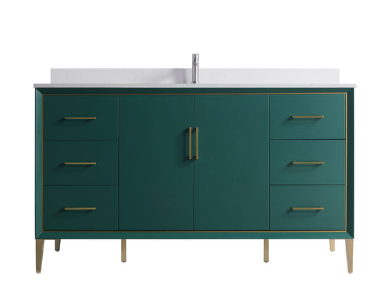 Eifanf 60"x22"x35" Bathroom Cabinet with Doors Wall Cabinet Eifanf4-60SGRN