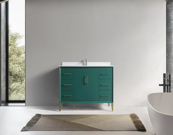 Eifanf 42"x22"x35" Bathroom Floor Cabinet, Bathroom Storage Cabinet Eifanf4-42GRN