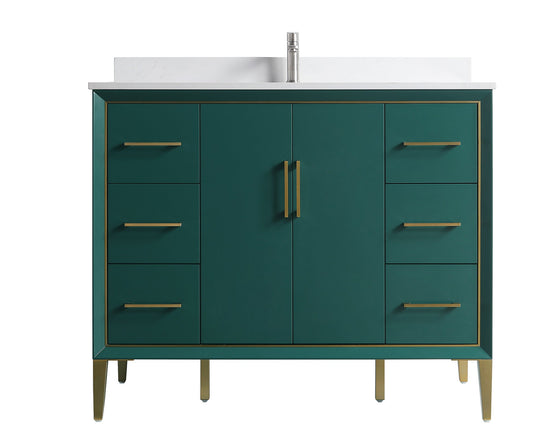 Eifanf 42"x22"x35" Bathroom Floor Cabinet, Bathroom Storage Cabinet Eifanf4-42GRN