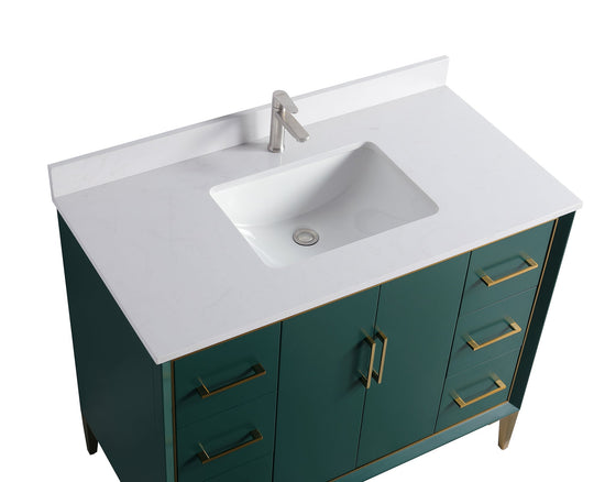 Eifanf 42"x22"x35" Bathroom Floor Cabinet, Bathroom Storage Cabinet Eifanf4-42GRN