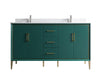 Eifanf 60"x22"x35" Bathroom Floor Cabinet, Bathroom Storage Cabinet Eifanf4-60DGRN