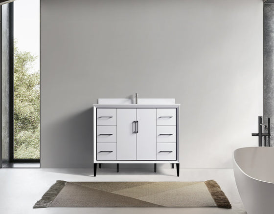 Eifanf 42"x22"x35" The Toilet Storage Cabinet Bathroom Eifanf4-42WHT