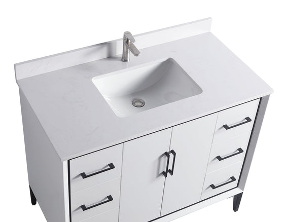 Eifanf 42"x22"x35" The Toilet Storage Cabinet Bathroom Eifanf4-42WHT
