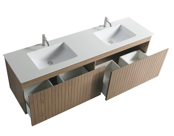 Eifanf 72"x19 3/4"x20" Over Toilet Storage Cabinet with Doors Eifanf5-72D