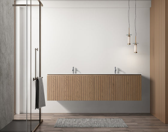 Eifanf 72"x19 3/4"x20" Over Toilet Storage Cabinet with Doors Eifanf5-72D