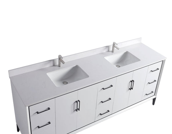 Eifanf 84"x22"x35" Bathroom Cabinet Space Saver Storage Cabinets for Bathroom Eifanf4-84DWHT