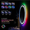 Eifanf W24 x H32" Round Black Wall Mirror for Bathroom for over sink,Silver X-L050AC6080RGB